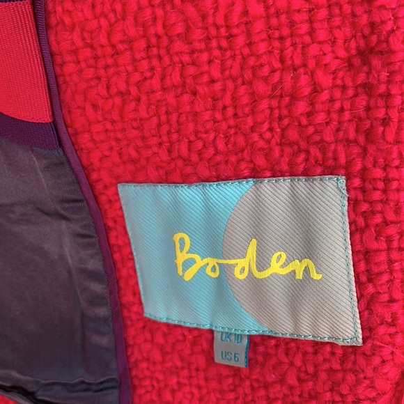 Boden Hot Pink Neon Boucle Tweed Chanel Fantasy Look Jacket Fringe Trim Chic 💕 - Picture 11 of 16